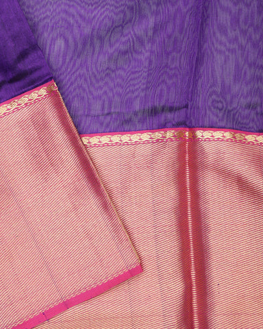 Blue Chanderi Silk Saree - PattuCheeralu