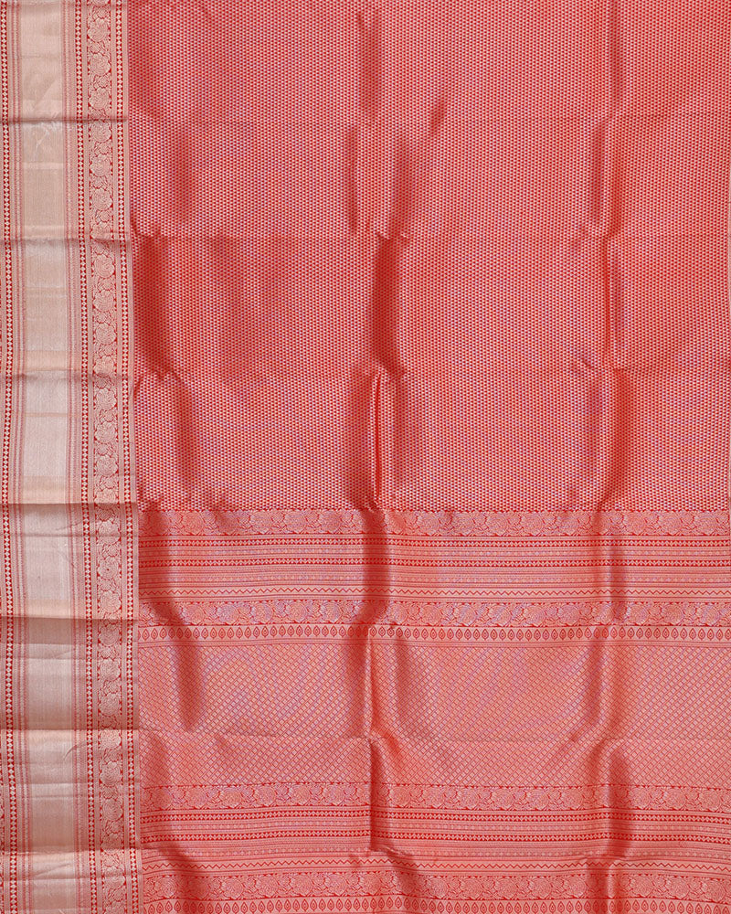 Bright Red Kanchipuram Silk Saree - PattuCheeralu