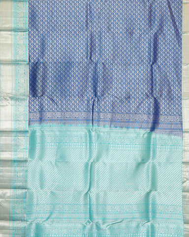 Navy Blue Kanjivaram Silk Saree - PattuCheeralu