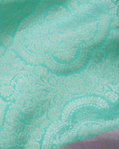 Mint Green Kanchipuram Silk Saree - PattuCheeralu