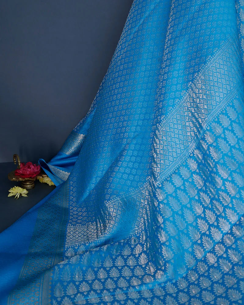 Blue Mysore Saree - PattuCheeralu