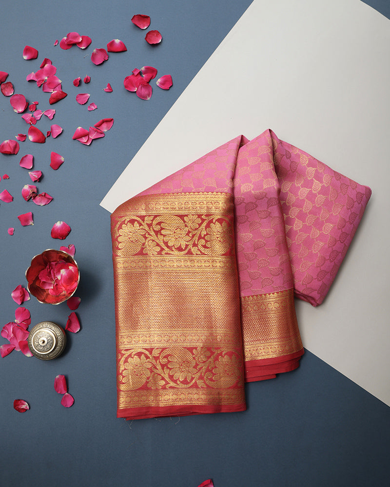 Pink Jeeva Silk Saree - PattuCheeralu