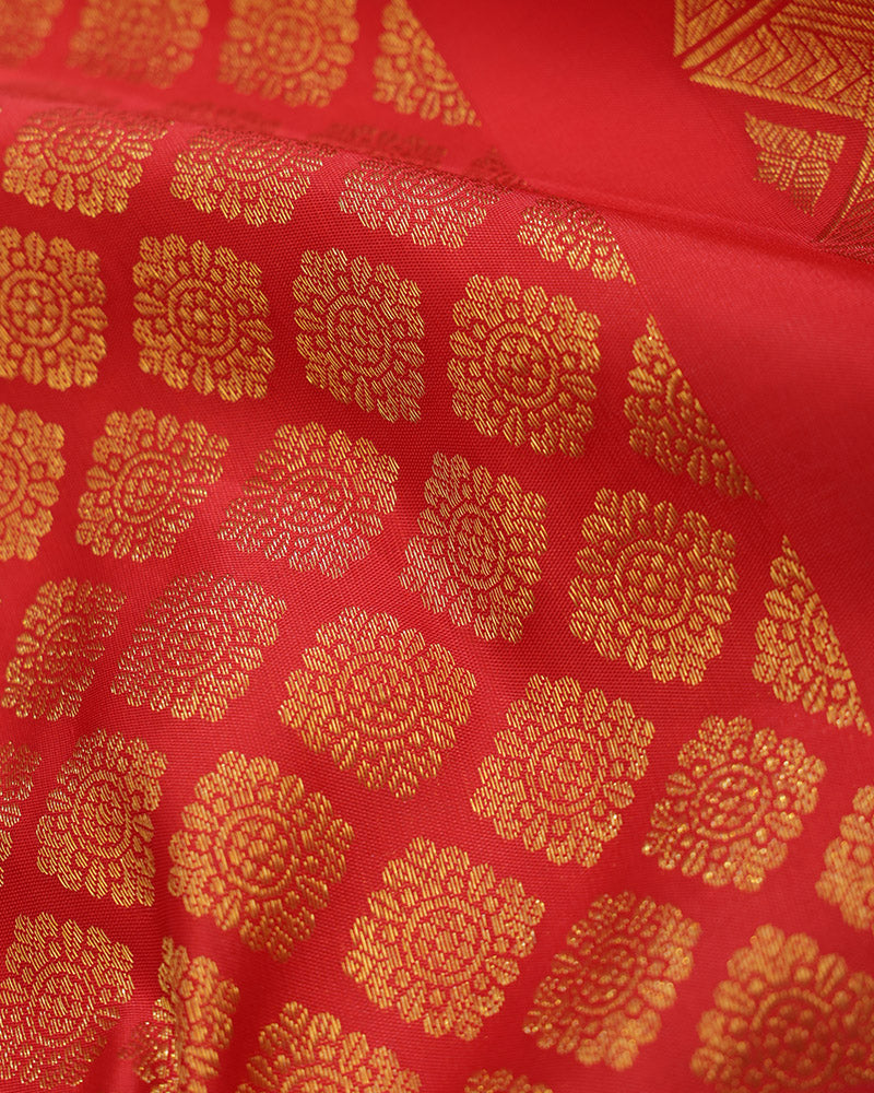 Red Jeeva Silk Saree - PattuCheeralu