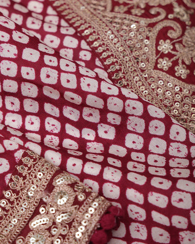 Crepe Maroon Silk Saree - PattuCheeralu