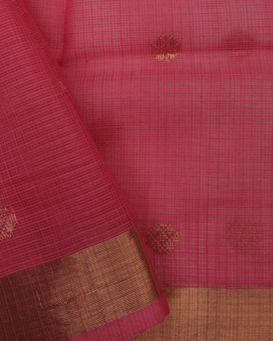 Peach Zari Kota Saree - PattuCheeralu