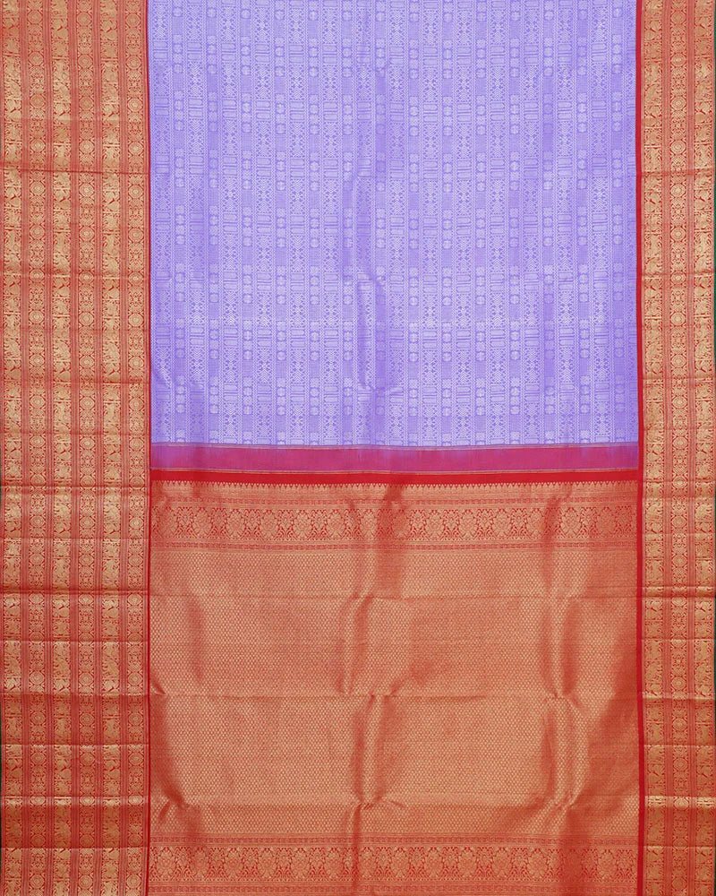 The Lilac Bridal Kanjivaram Silk Saree - PattuCheeralu