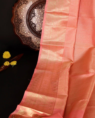 Flamingo Kanchivaram Silk Saree - PattuCheeralu