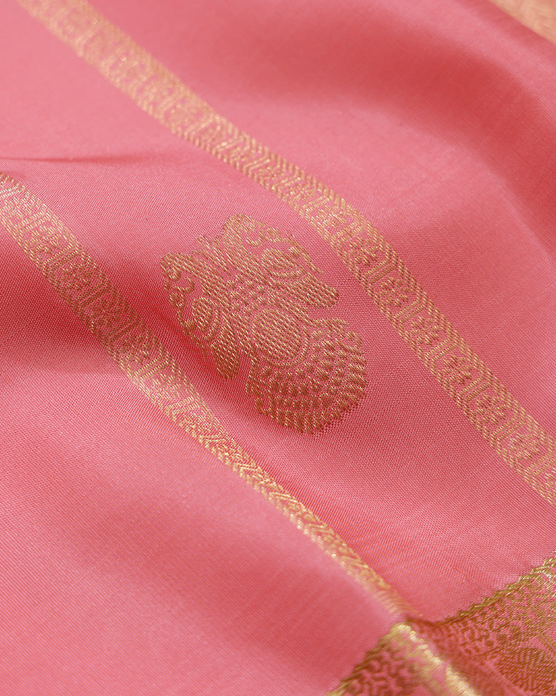 Flamingo Kanchivaram Silk Saree - PattuCheeralu