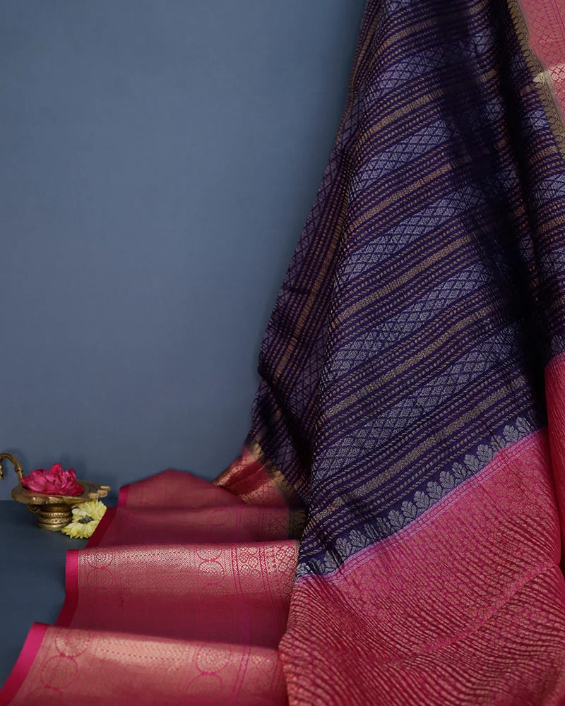 Printed Kanjivaram Silk Saree - PattuCheeralu