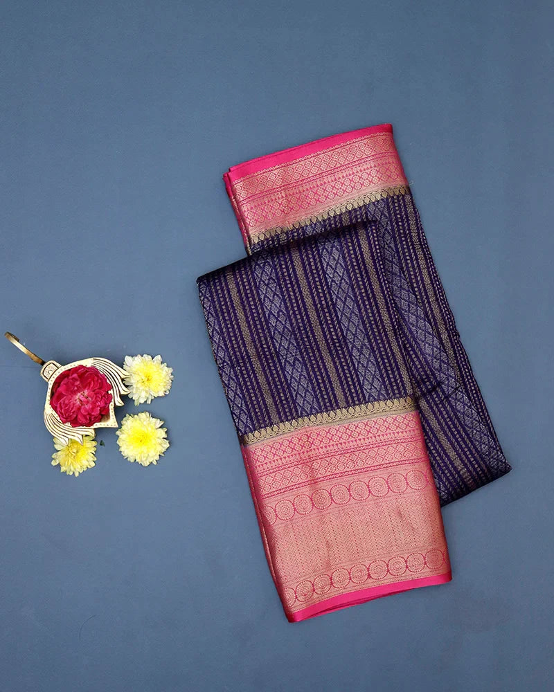 Printed Kanjivaram Silk Saree - PattuCheeralu