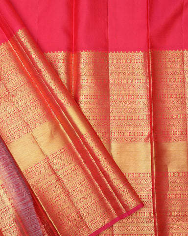 Onion pink kanjivaram silk saree - PattuCheeralu