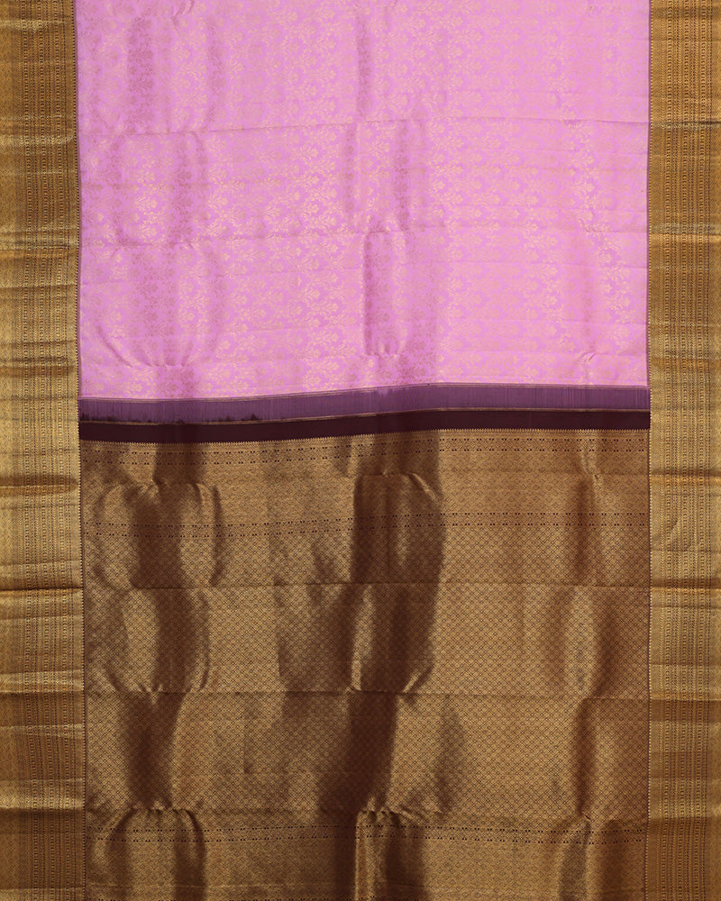 Light Magenta Kanjivaram Silk Saree - PattuCheeralu