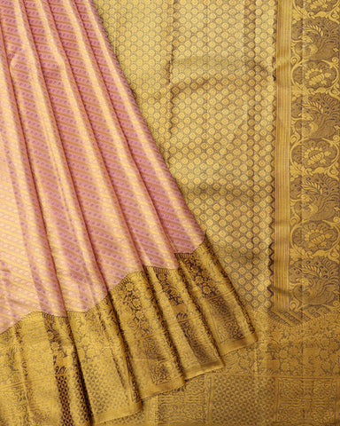 Peach Tissue Kanjivaram Saree - PattuCheeralu