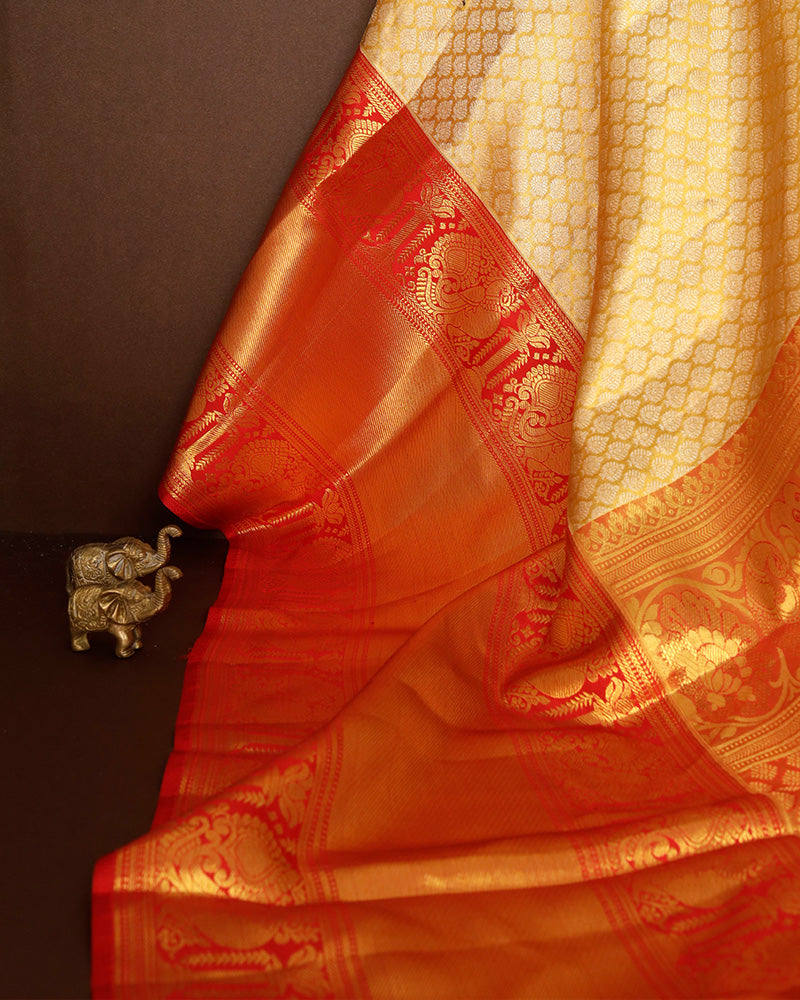 Gold Tissue Kanchipuram Silk Saree - PattuCheeralu