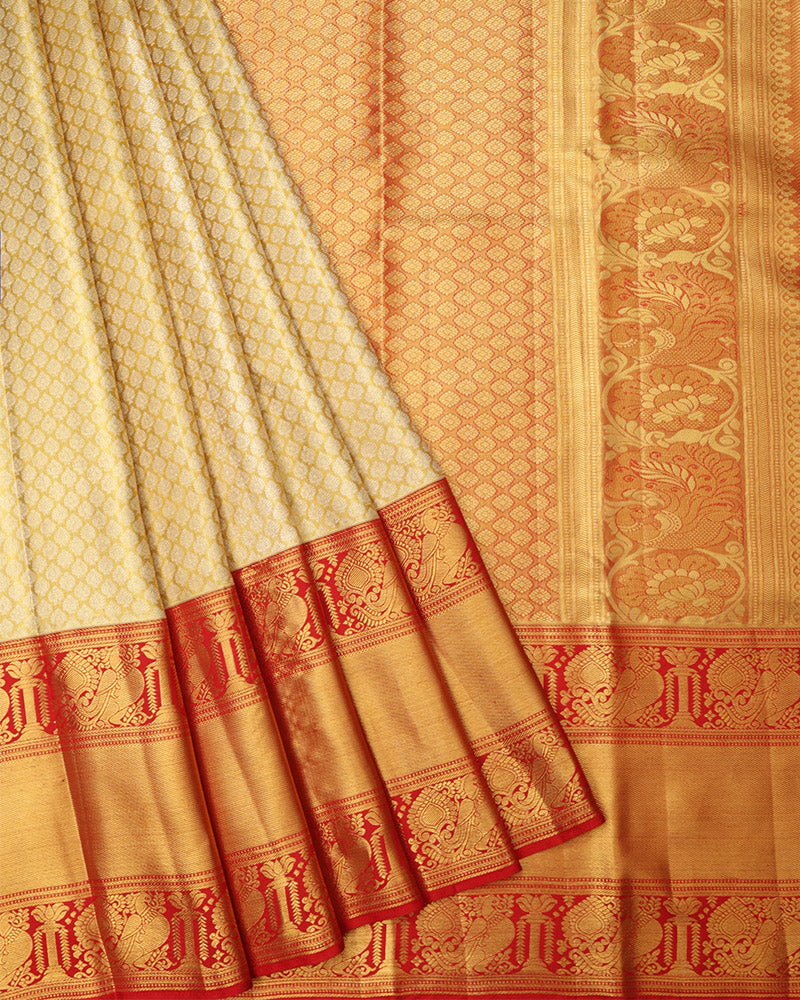 Gold Tissue Kanchipuram Silk Saree - PattuCheeralu