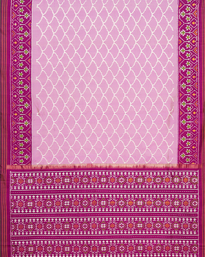 Lilac ikkat silk saree - PattuCheeralu