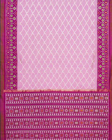 Lilac ikkat silk saree - PattuCheeralu