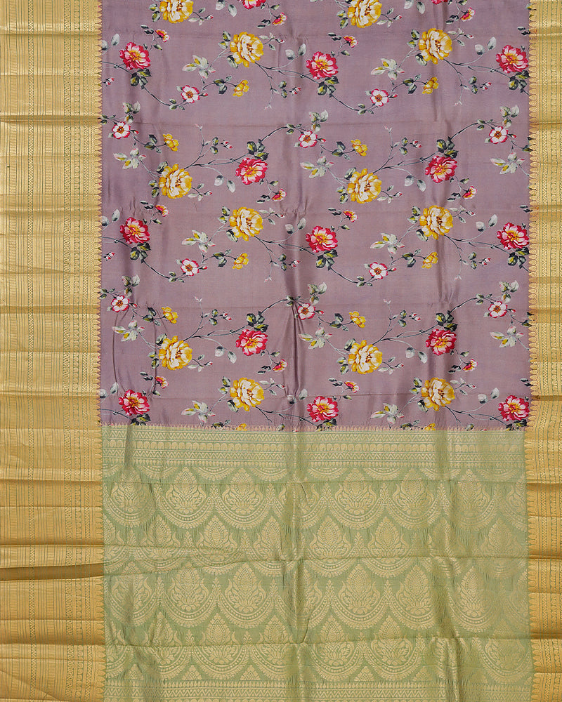 Lalic printed kanjivaram silk saree - PattuCheeralu