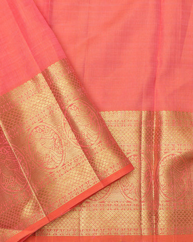 Pink kanjivaram silk saree - PattuCheeralu