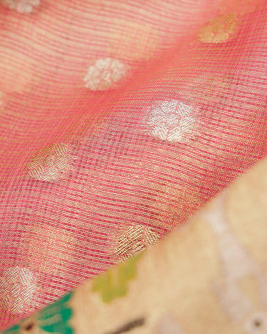 Onion pink kota Fancy saree - PattuCheeralu