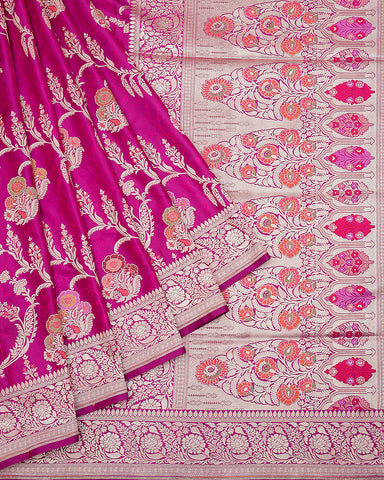 Purple Katan banarasi silk saree - PattuCheeralu