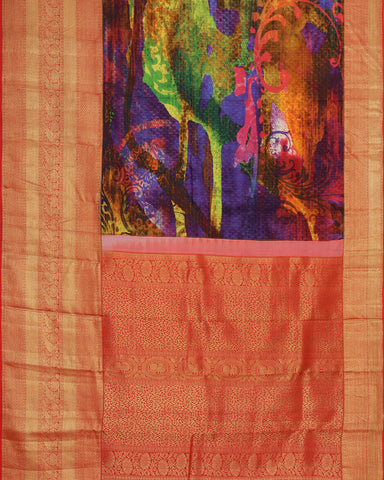 Multi color digital printed saree - PattuCheeralu