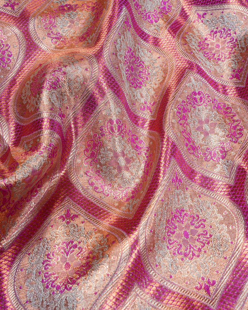 Pink tissue kanjivaram saree - PattuCheeralu