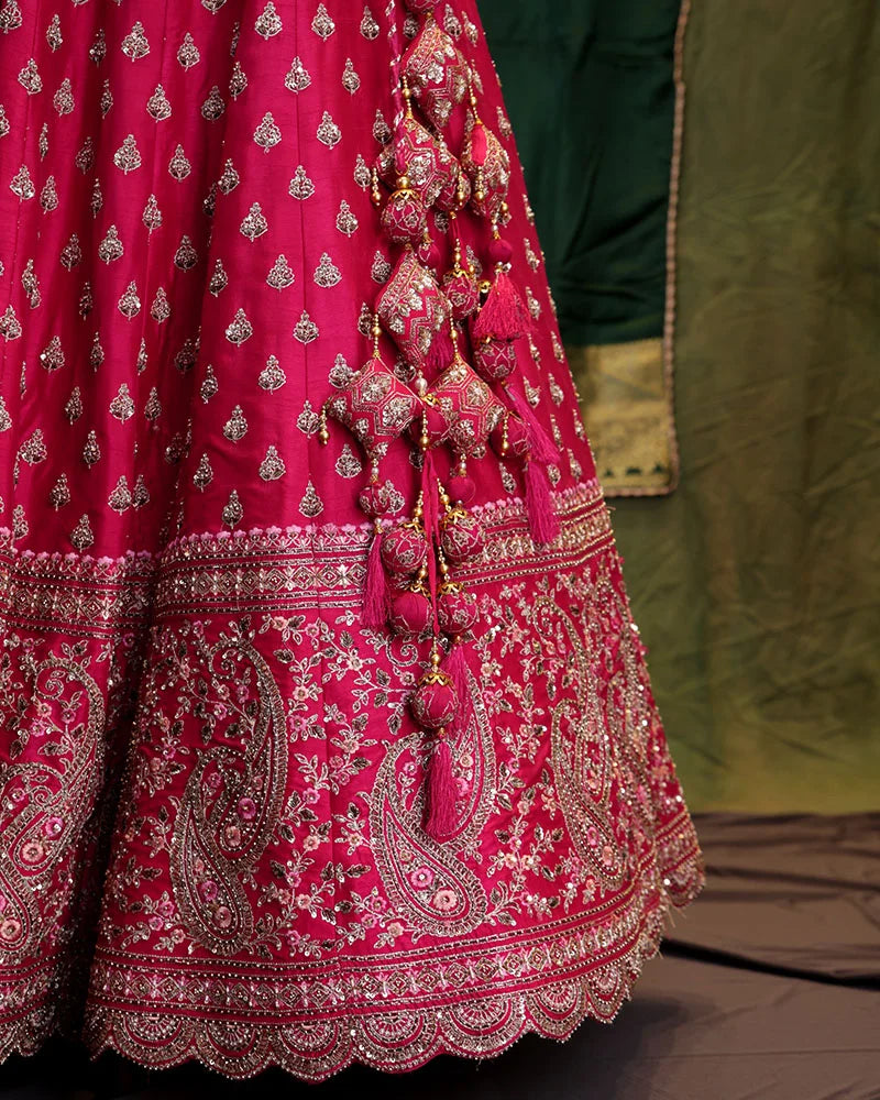 Bridal Pink Lehenga Set - PattuCheeralu