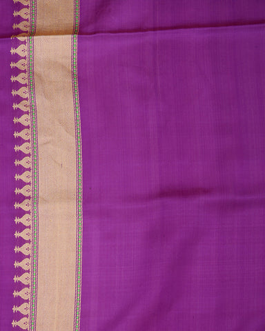 Honey Beige Kora Banarasi Silk Saree - PattuCheeralu