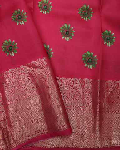 Mehndi Green Kanchipuram Saree - PattuCheeralu