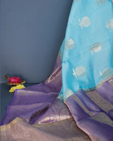 Blue Mysore Silk Saree - PattuCheeralu