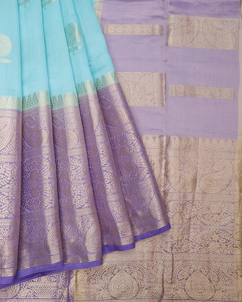 Blue Mysore Silk Saree - PattuCheeralu