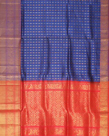 Blue kanjivaram silk saree - PattuCheeralu