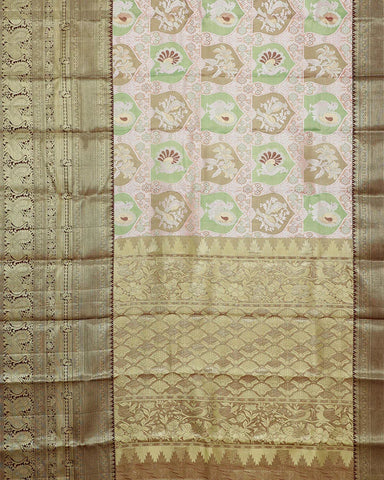 Brown Tissue Kanjivaram Saree - PattuCheeralu