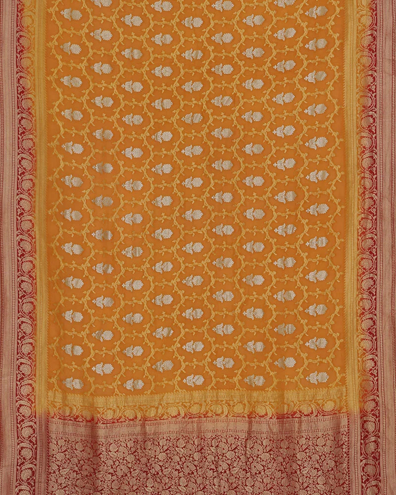 Yellow Banarasi Georgette Saree - PattuCheeralu