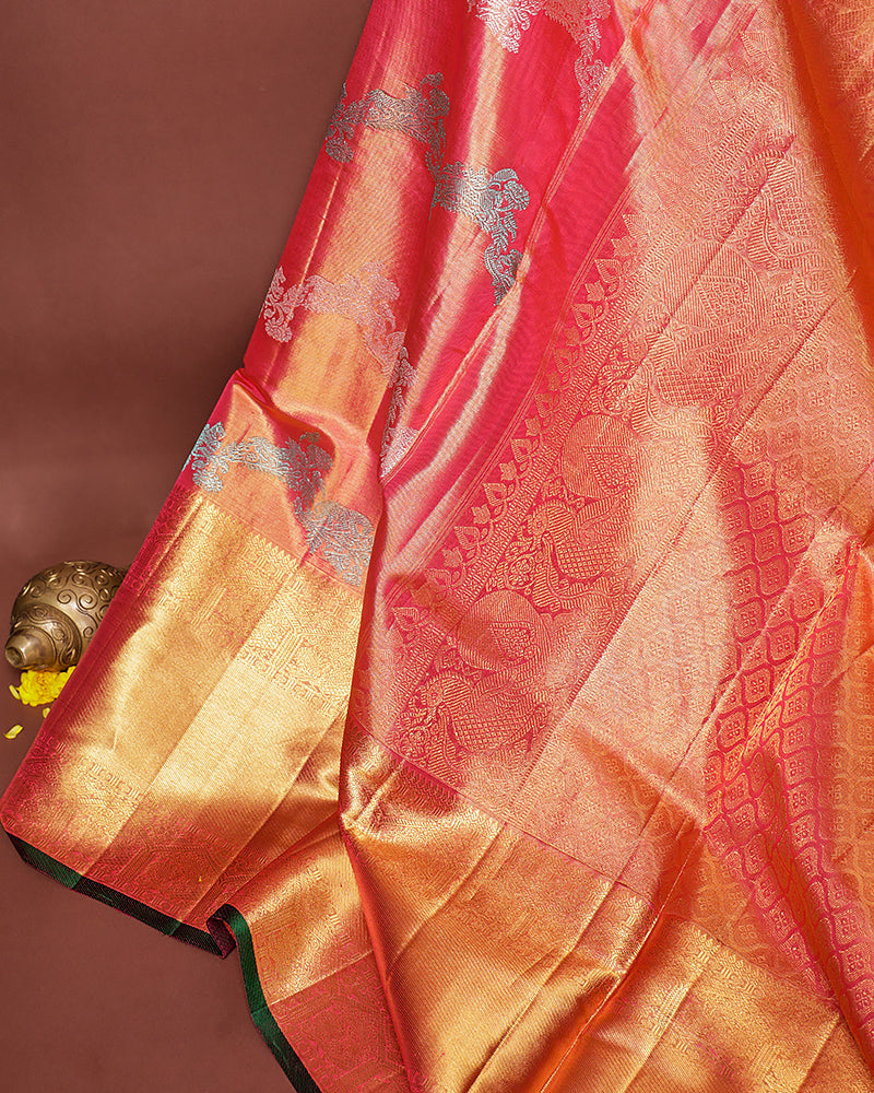 The pink tissue Kanjivaram saree - PattuCheeralu