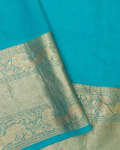 Green Kalamkari Silk Saree - PattuCheeralu