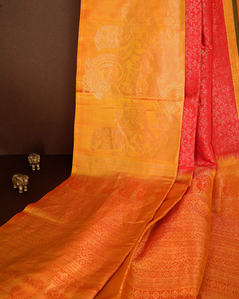 Crimson Red Soft Silk Saree - PattuCheeralu