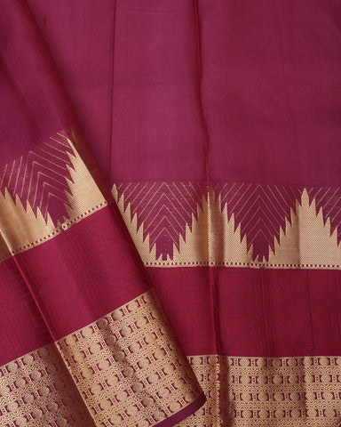 Coral pink Kanjivaram silk saree - PattuCheeralu