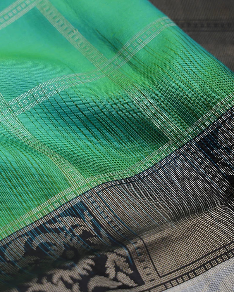 Aqua Green Soft Silk Saree - PattuCheeralu